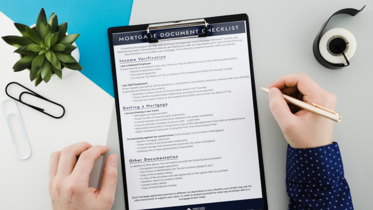 Mortgage Documents Checklist - Guide for Homebuyers in Canada